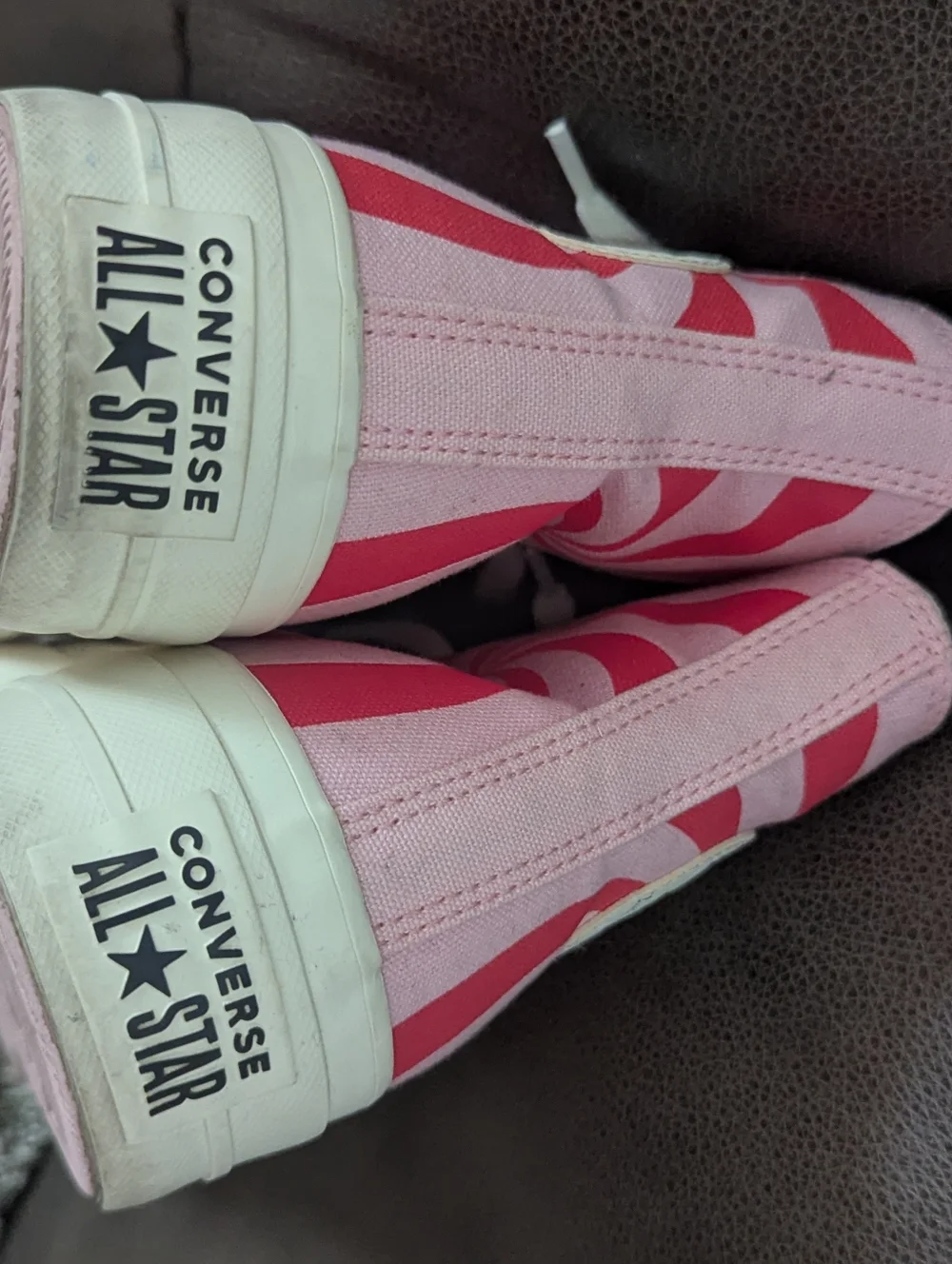 Converse Chuck Taylor Pink Swirl High Top Sneakers Lift Platform Women's Size 8 - Picture 6 of 7